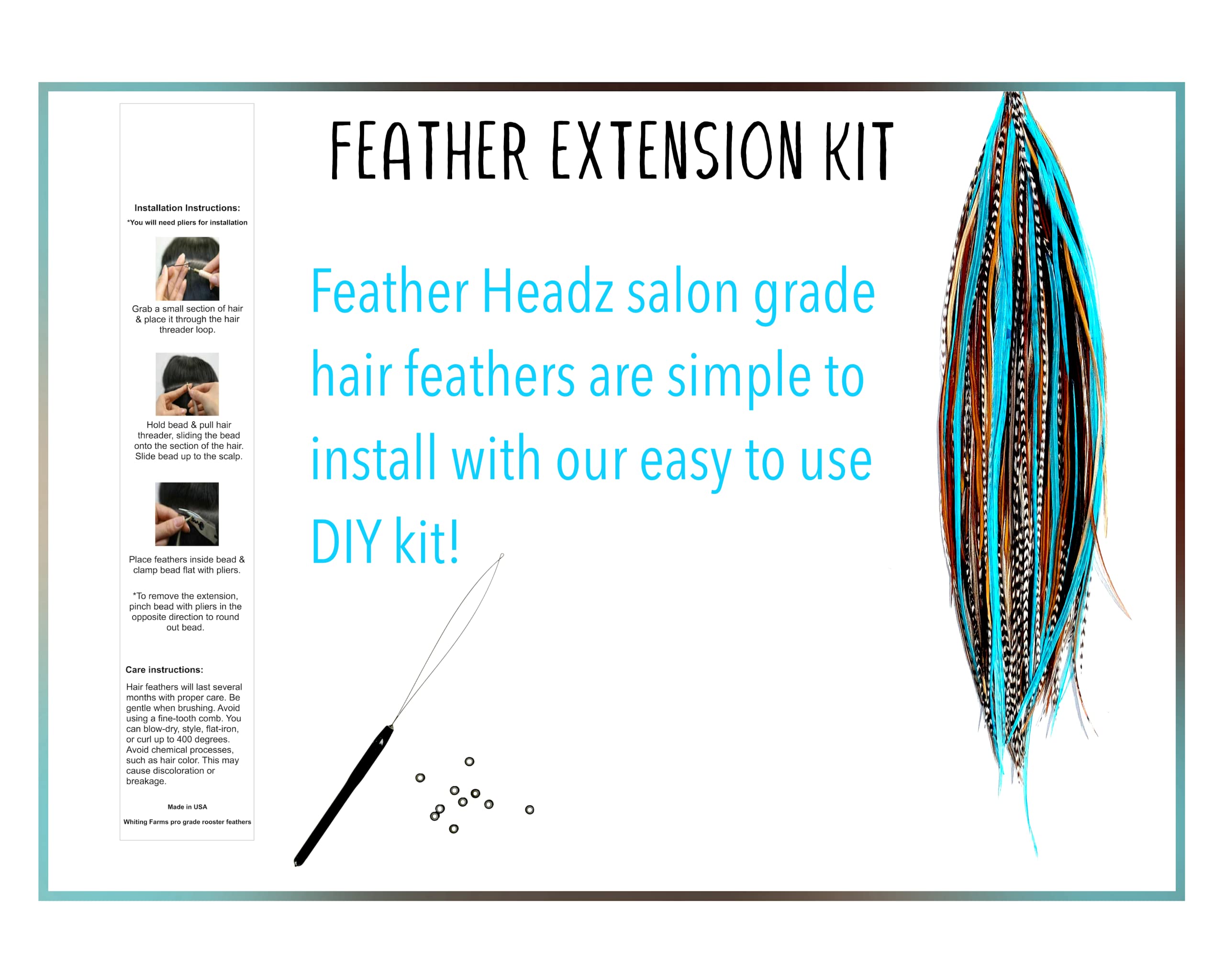 Feather Headz boho flair turquoise feathers add bold texture for daily wear