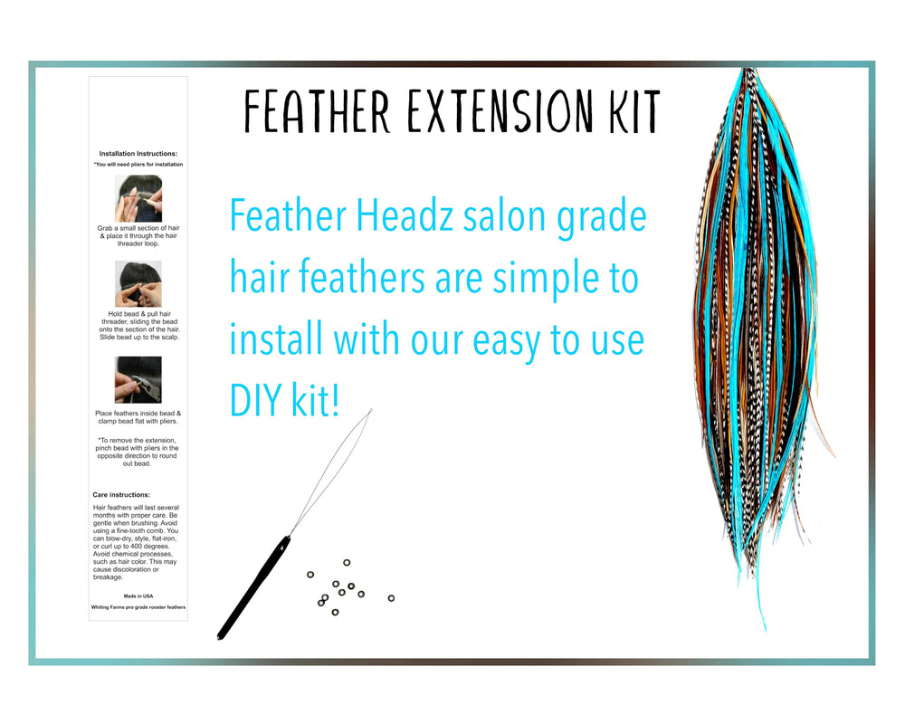Feather Headz boho flair turquoise feathers add bold texture for daily wear