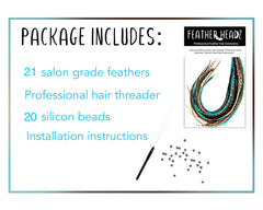 Feather Headz turquoise feathers nine to fourteen inches for versatile looks