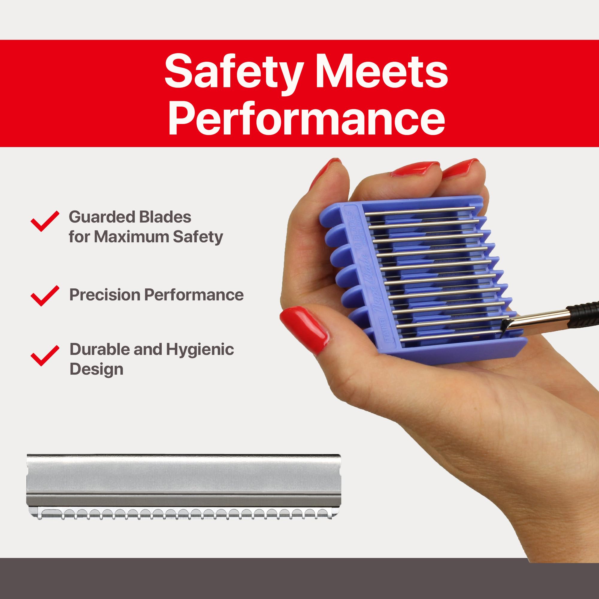 Feather Nape Blade close-up edge emphasizes ultra-sharp performance for detailing