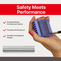 Feather Nape Blade close-up edge emphasizes ultra-sharp performance for detailing
