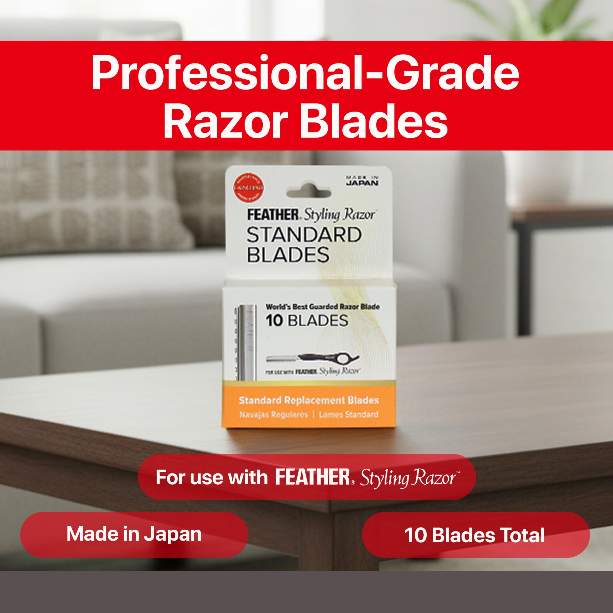 Feather Styling Razor secure handle fit for efficient thinning.
