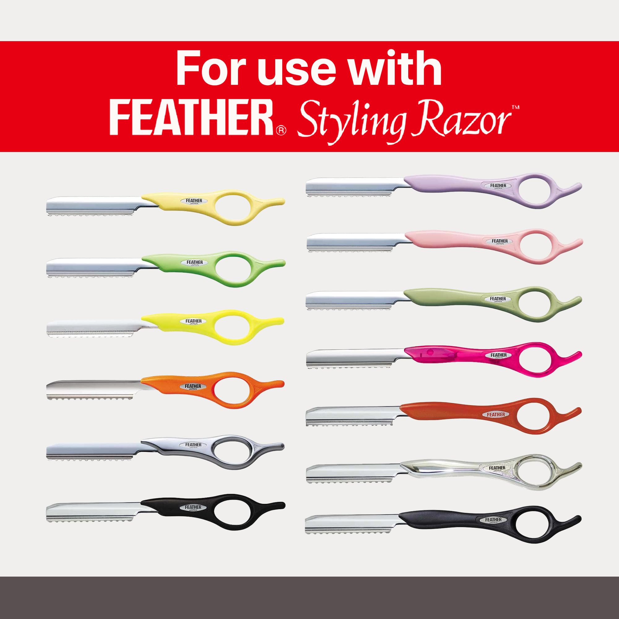 Feather Styling Razor Japanese-made stainless steel for lasting sharpness.