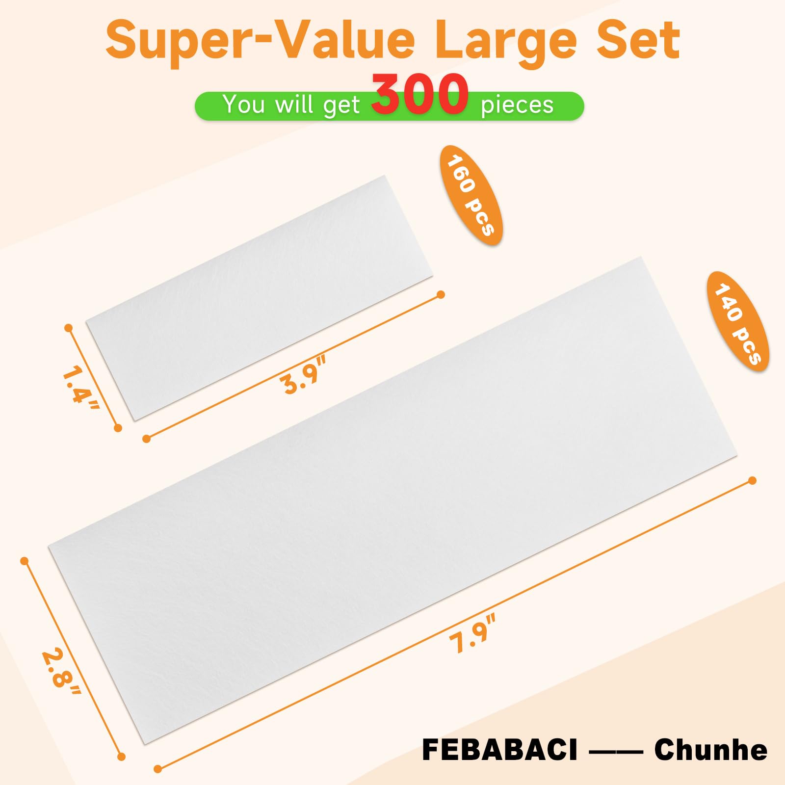 FEBABACI small facial wax strips for precise, comfortable facial waxing.