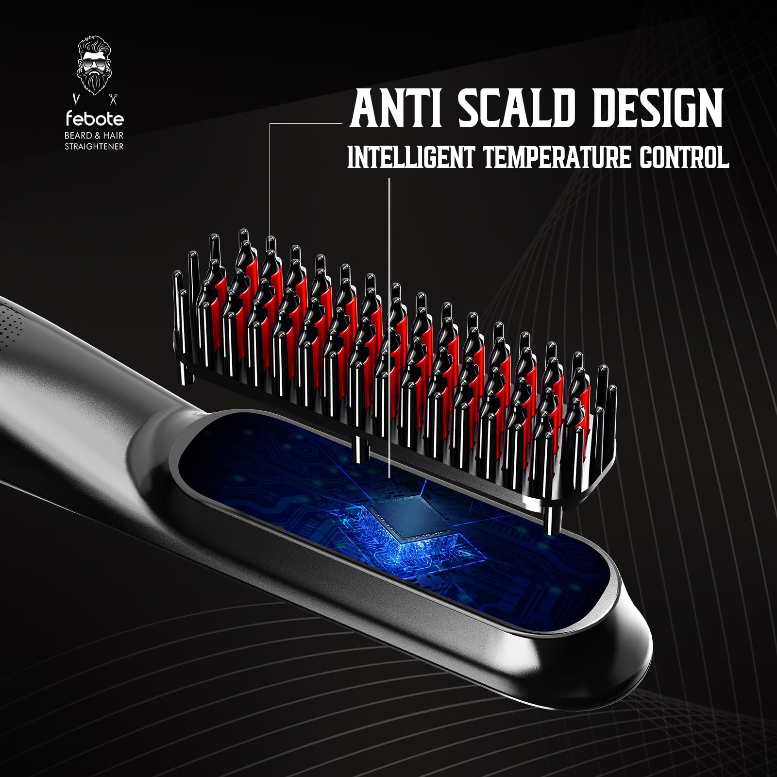 Anti-scald safety feature protects skin during use