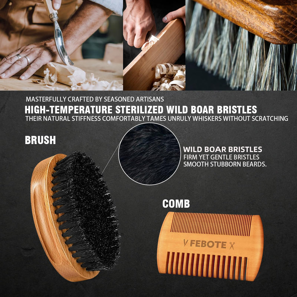 FEBOTE leather travel bag keeps grooming tools organized on the go