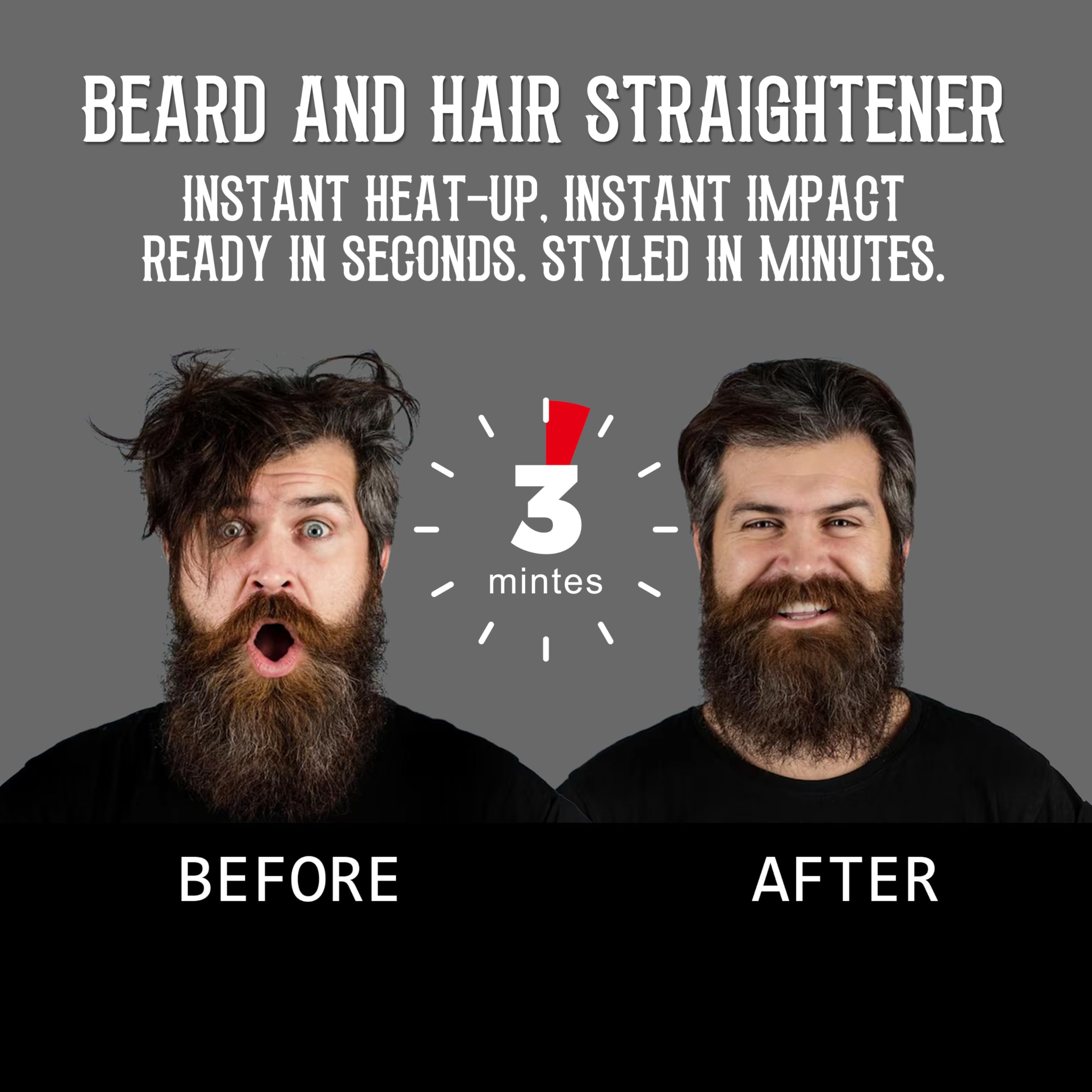 FEBOTE natural boar bristle beard brush for gentle grooming