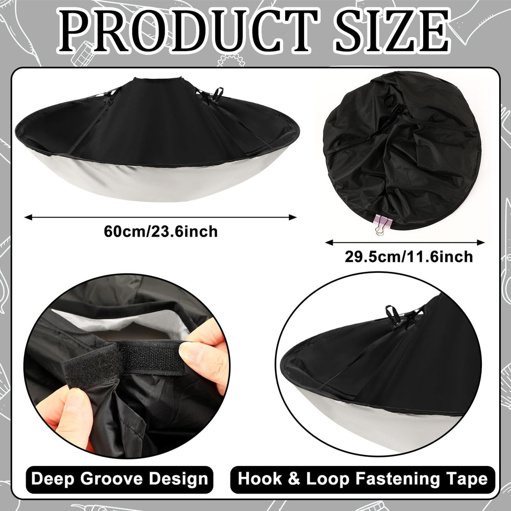 FEBSNOW reverse umbrella cape shielding clothing during dyeing and trimming.