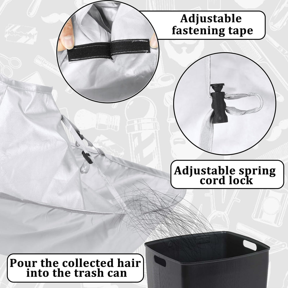 FEBSNOW haircutting cloak folds compactly for easy storage.