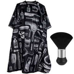 FEBSNOW floral-print cape provides full-coverage protection during professional haircuts.