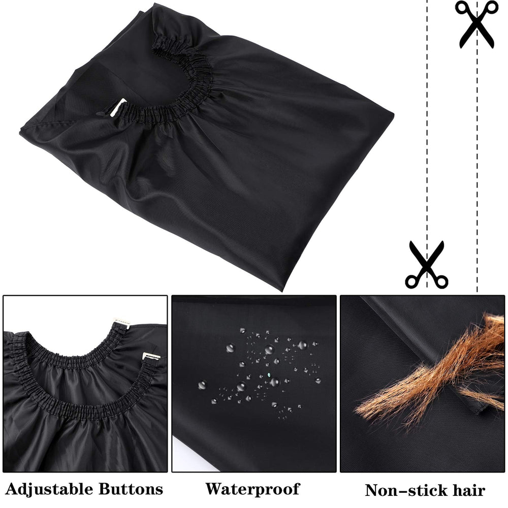 FEBSNOW barber cape ideal for adults and kids, adjustable neck for a secure fit