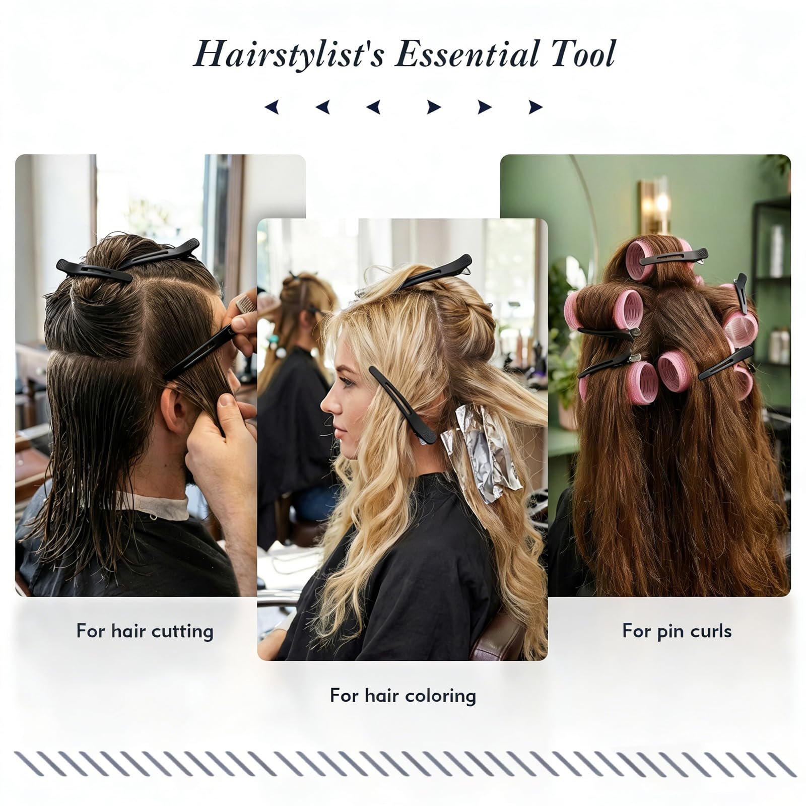 Feehope pinzas seccionado pelo uso en diferentes tipos de pelo.