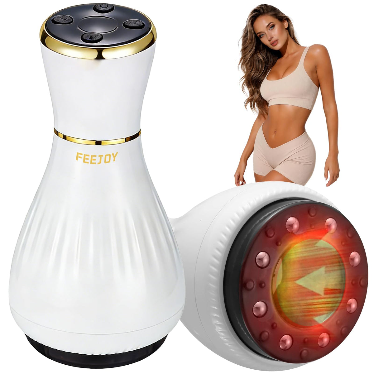 FEEJOY massager showcasing pulse therapy for deeper fascia release and improved circulation