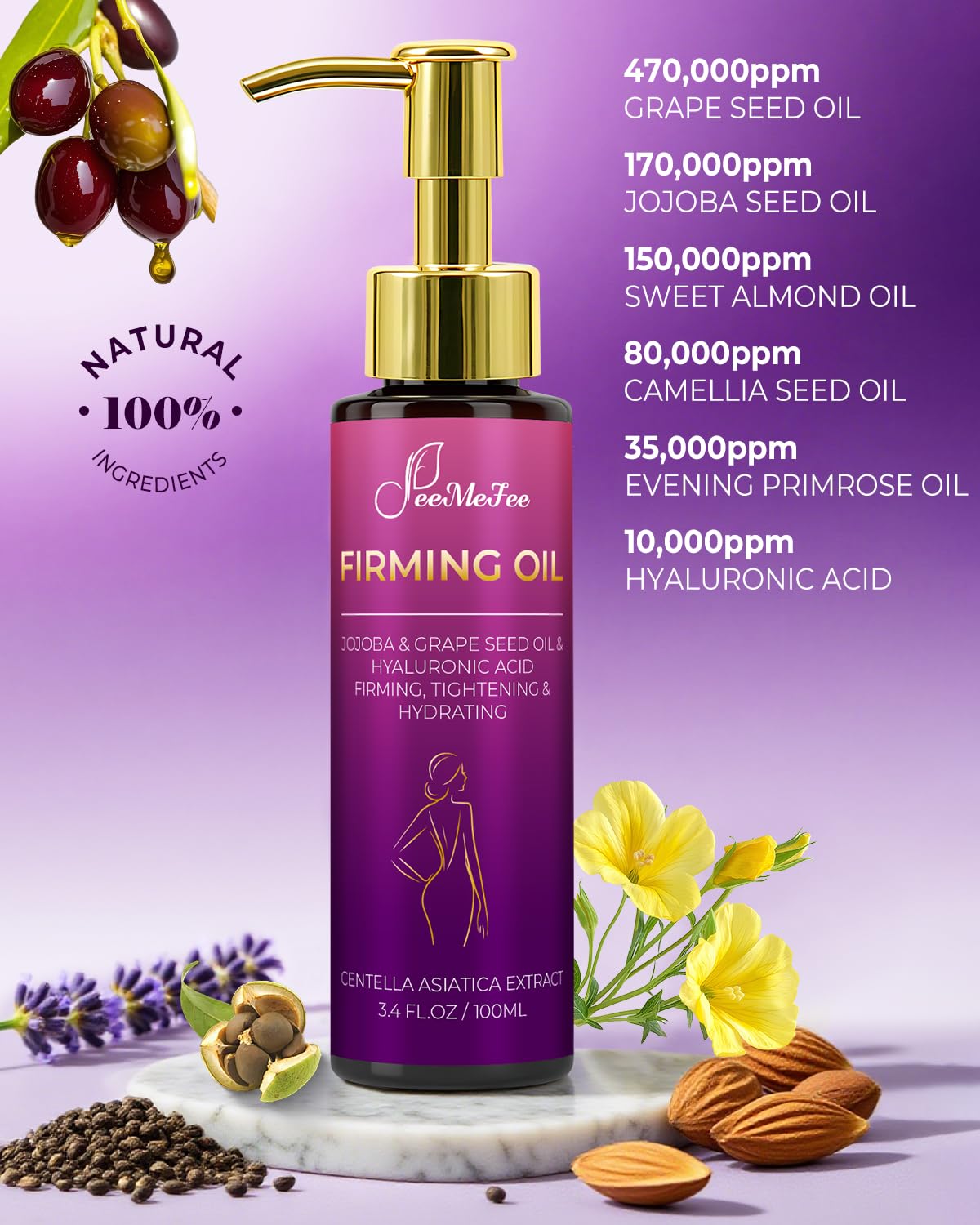 FeeMeFee Body Firming Oil after shower leaves skin refreshed.
