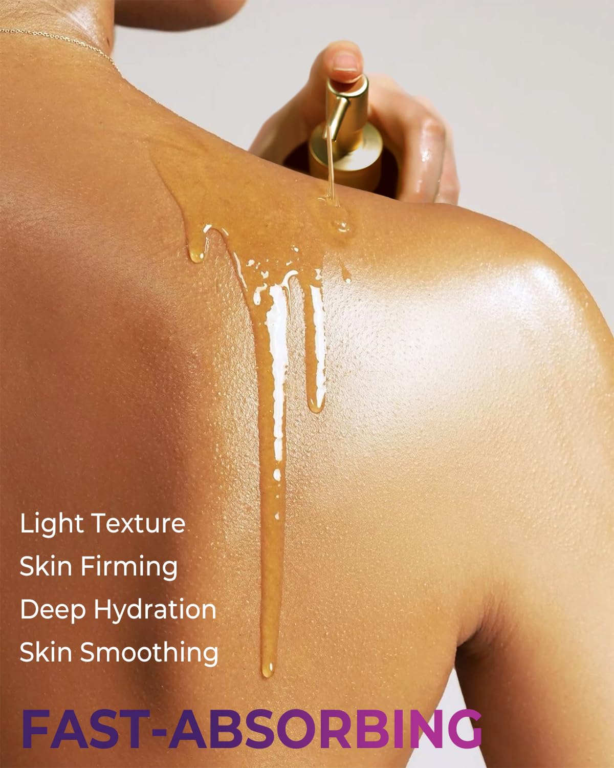 FeeMeFee Body Firming Oil ready for gua sha massage (tool not included).