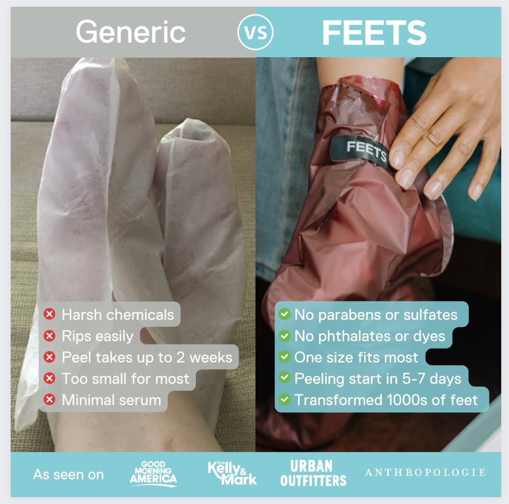 FEETS botines puestos en los pies muestran uso seguro y cómodo.