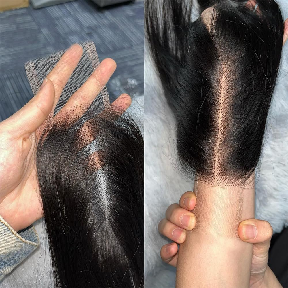 FEHOKA bleached knots closure offers easy attachment and a polished finish.