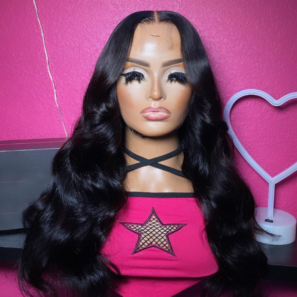 FEHOKA virgin Brazilian hair closure highlights natural hairline with baby hair for a fuller look.