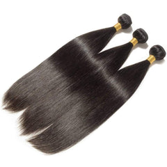 Feibin straight hair bundles 16in dense weave for natural fullness.