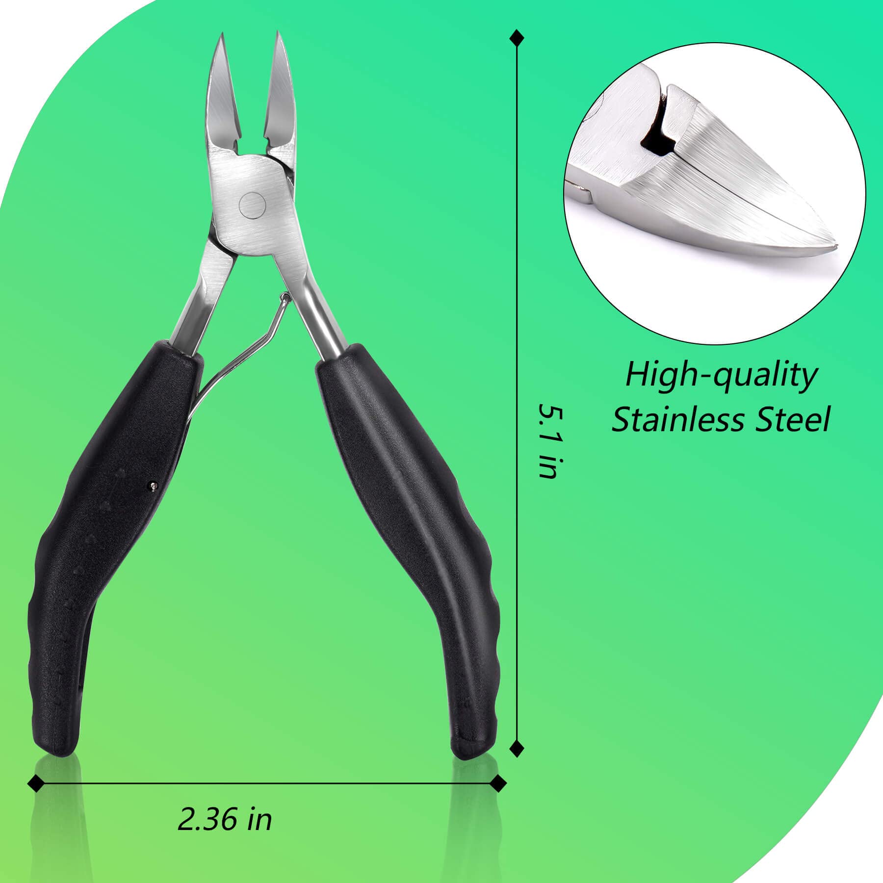 Feiccier podiatrist toe nail clippers with 25° edge for thick nails.