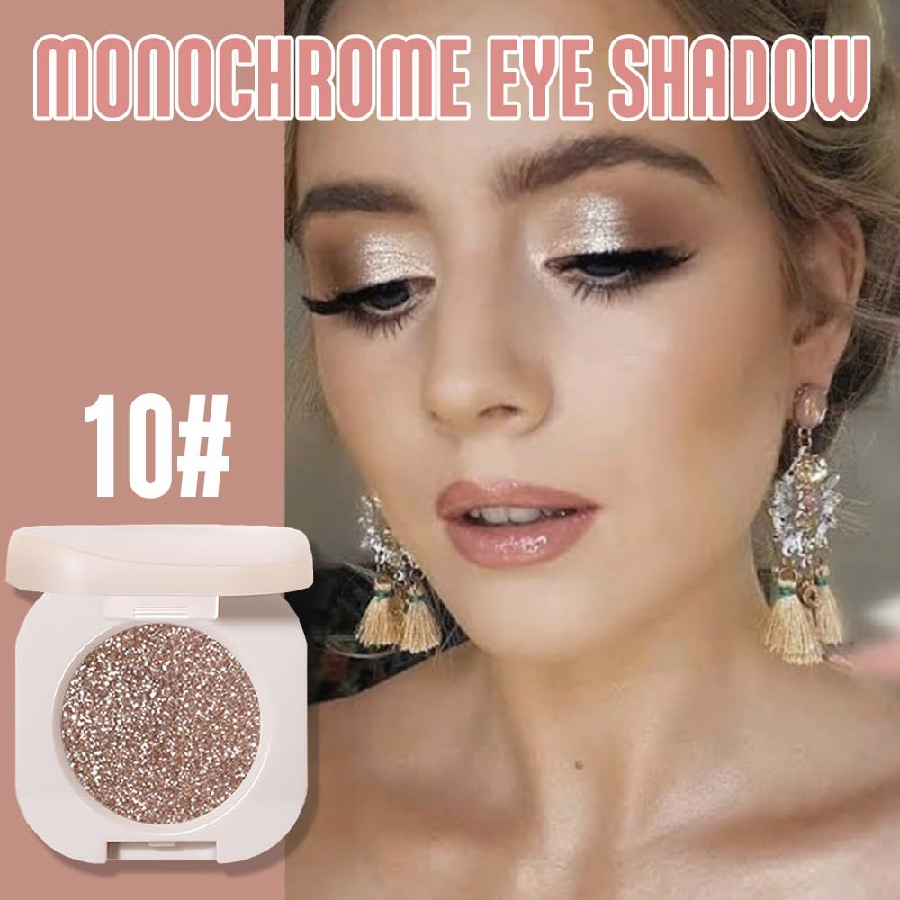 FeiCuiYun Glitter Shimmer Eyeshadow Palette application shows a smooth cream texture that glides onto lids.