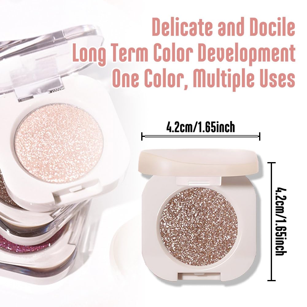 FeiCuiYun Glitter Shimmer Eyeshadow Palette formula is skin-friendly and breathable across skin types.