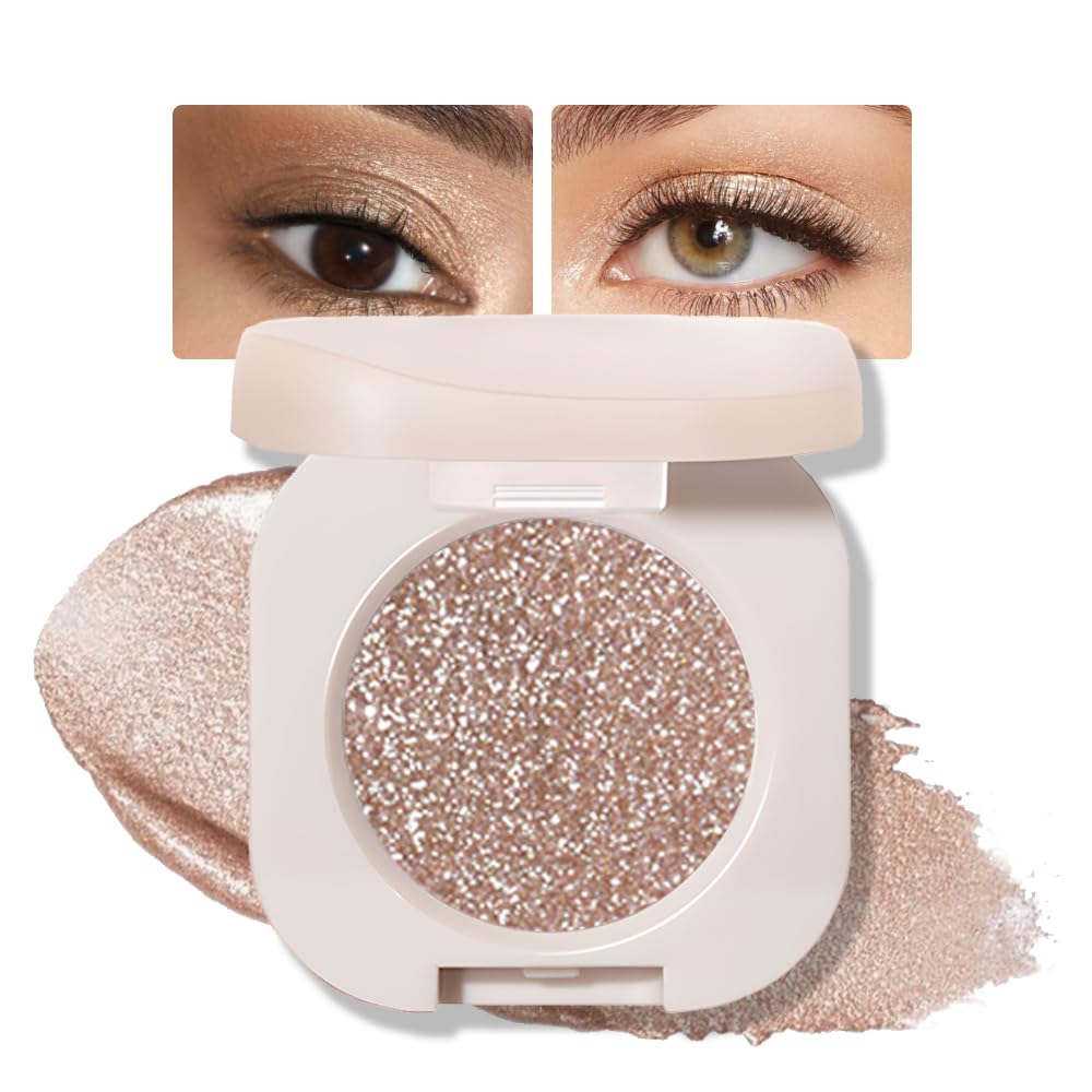 FeiCuiYun Glitter Shimmer Eyeshadow Palette swatches highlight rich iridescent tones for versatile day-to-night looks.