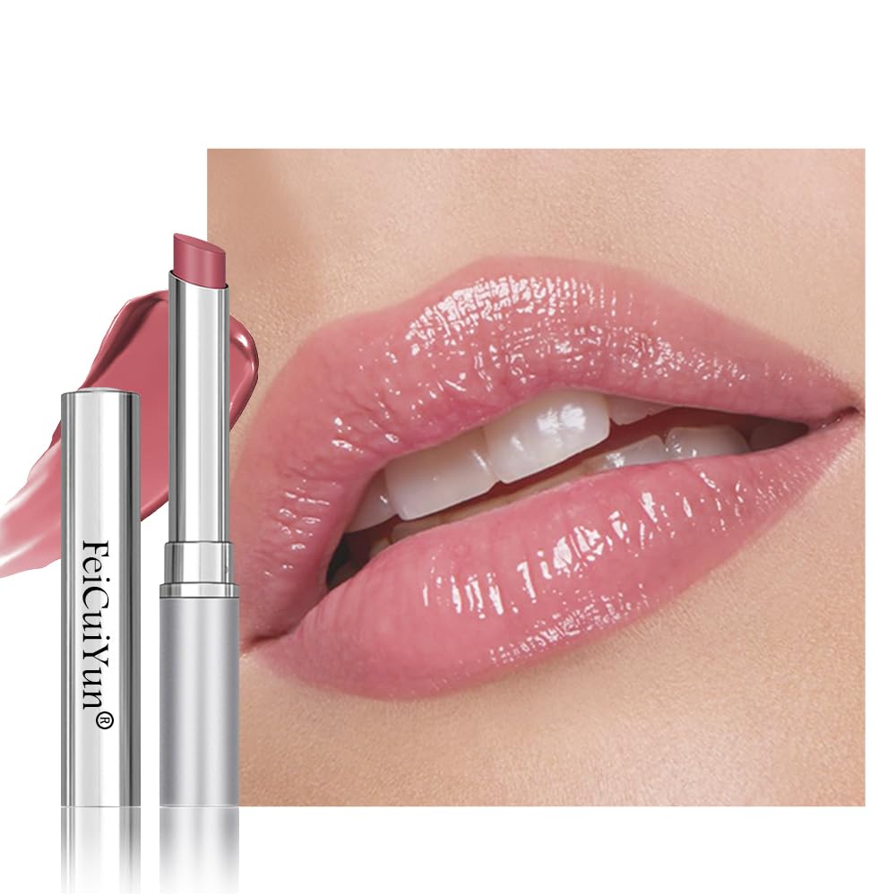 FeiCuiYun Pink Honey Lip Balm tube shows sheer color and hydration