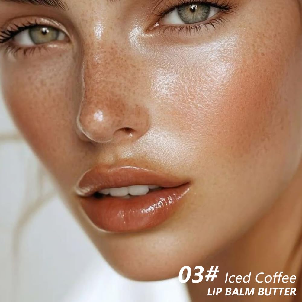 FeiCuiYun Iced Coffee balm swatch shows creamy texture for smooth lips.