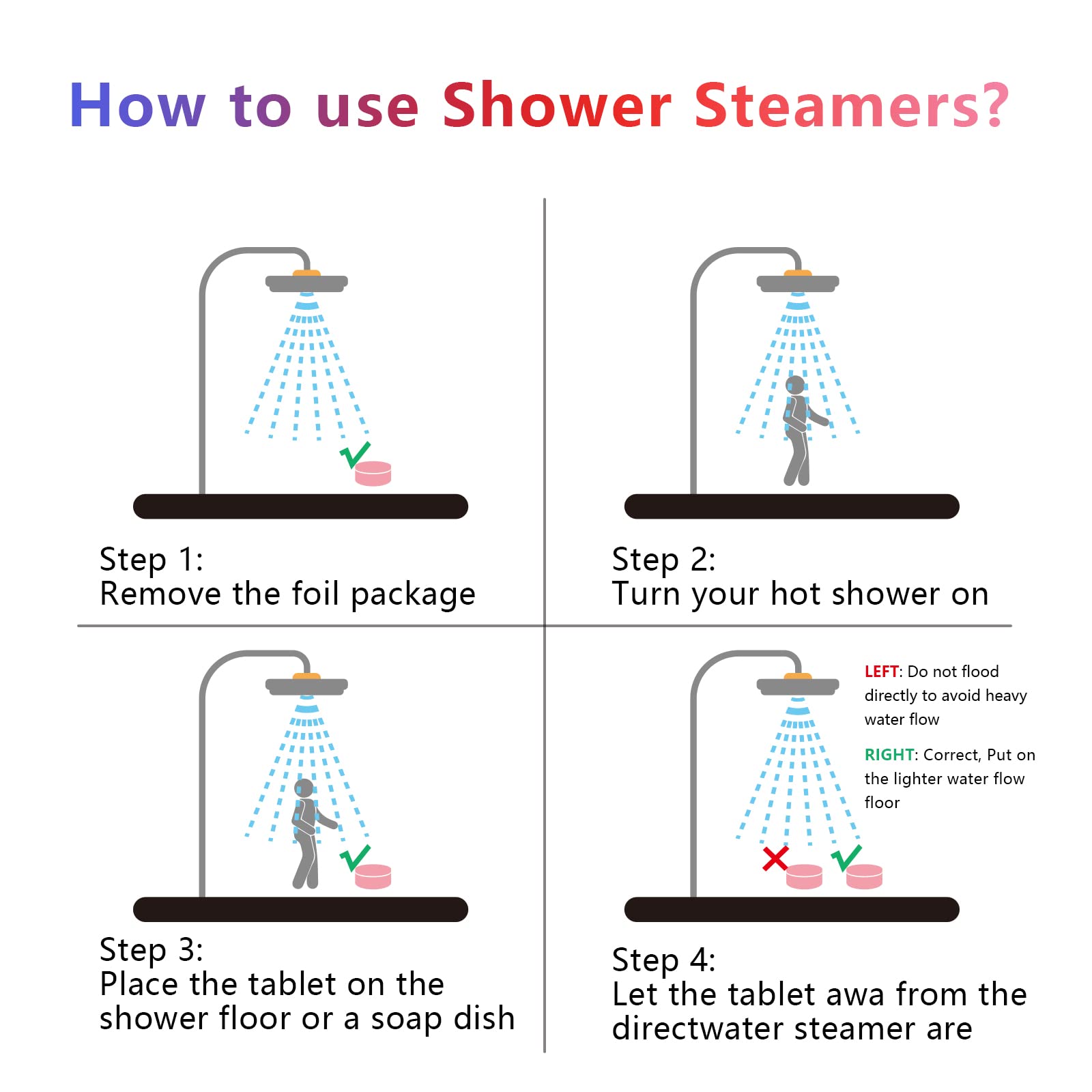 FEIFAN SHOWER bomba de manzanilla para ducha, calma suave y reconfortante.