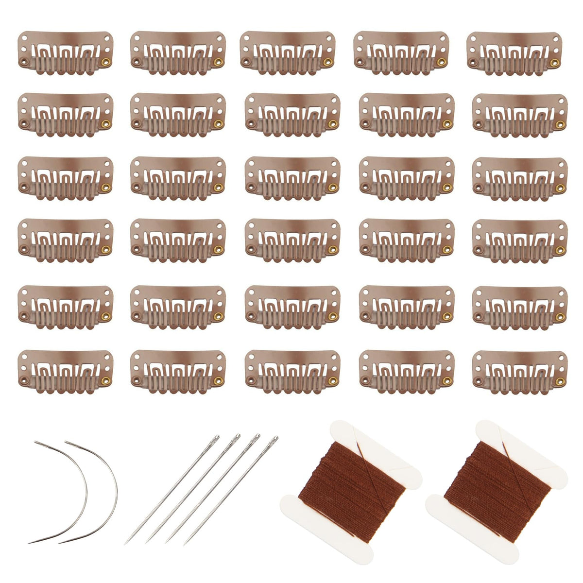 FeiHong clips U de acero inoxidable para fijación estable de extensiones.
