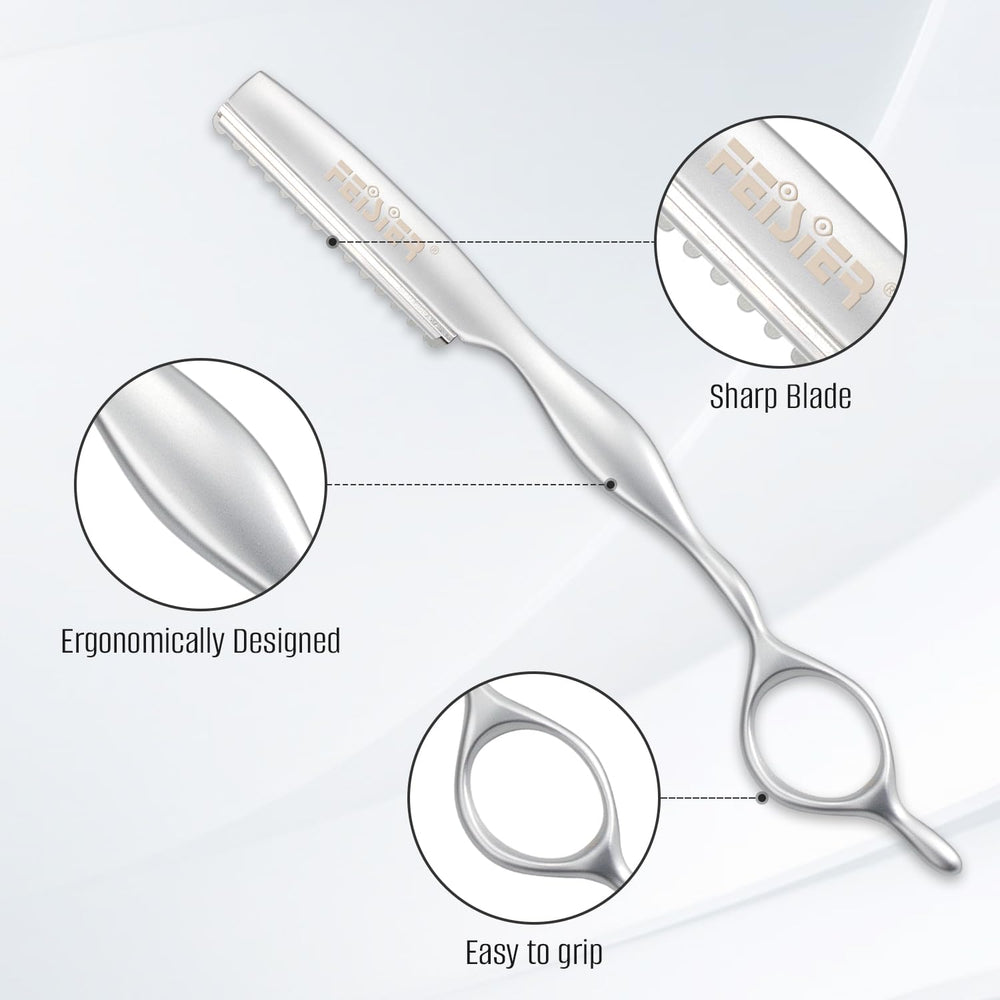 FEISIER thinning razor with ergonomic handle for comfortable sessions