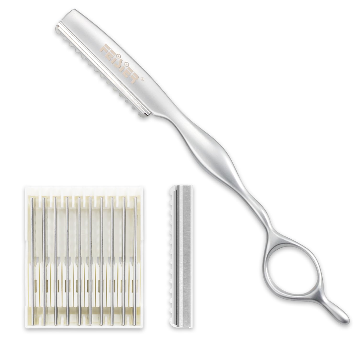 FEISIER stainless steel thinning razor pack for durable salon use