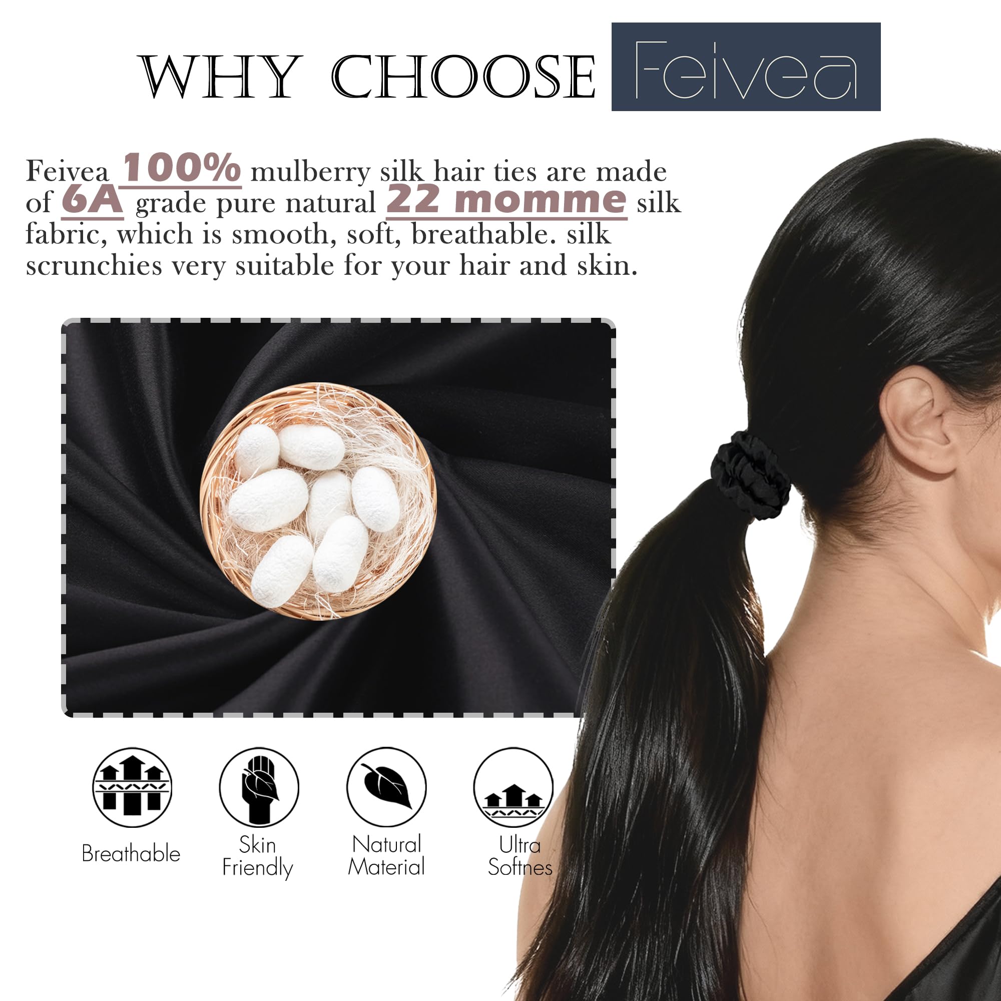 Feivea ligas de seda para looks elegantes y comodidad diaria.