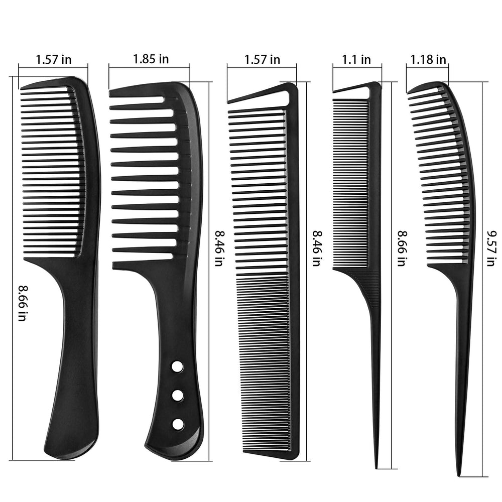 Fekayer 5PCS hair comb set fine-tooth for precise styling and smooth finishes