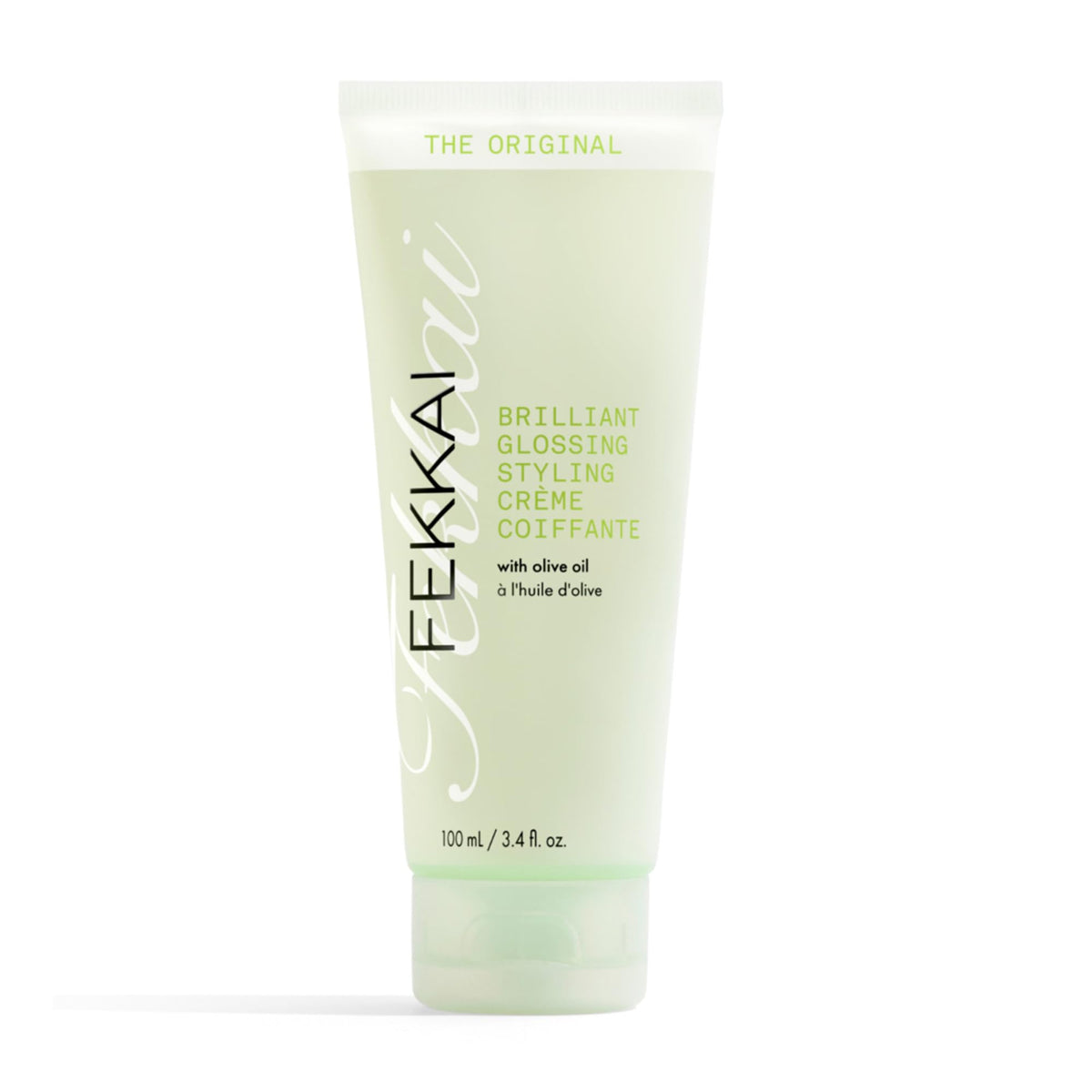 Fekkai Original Brilliant Glossing Styling Creme bottle closeup for radiant shine