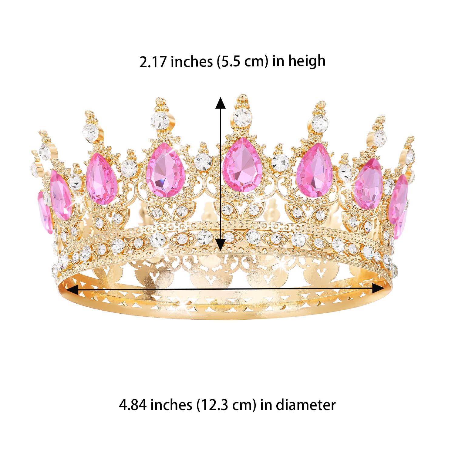 Feltent queen crown wedding headband adds timeless glamour to your special day.