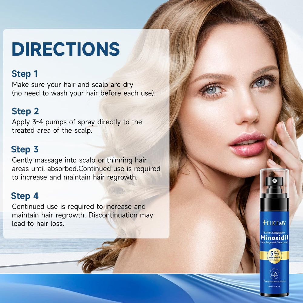 Felicemy Minoxidil densidad cabello para cabello más grueso.