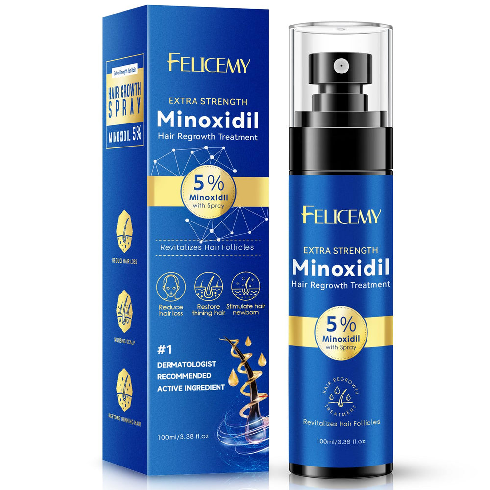 Felicemy Minoxidil frasco de aplicación para distribución uniforme del producto.