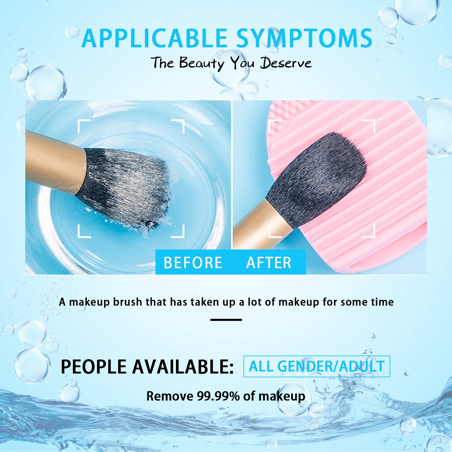 Felico makeup sponge cleaner effectively removes residue from sponges.