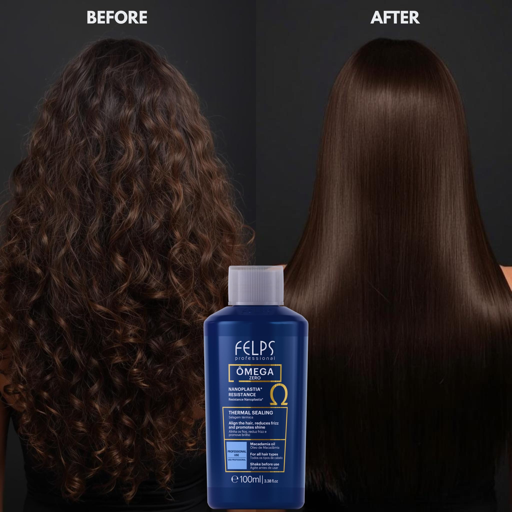 Aplicación profesional de Omega Zero Resistance en cabello