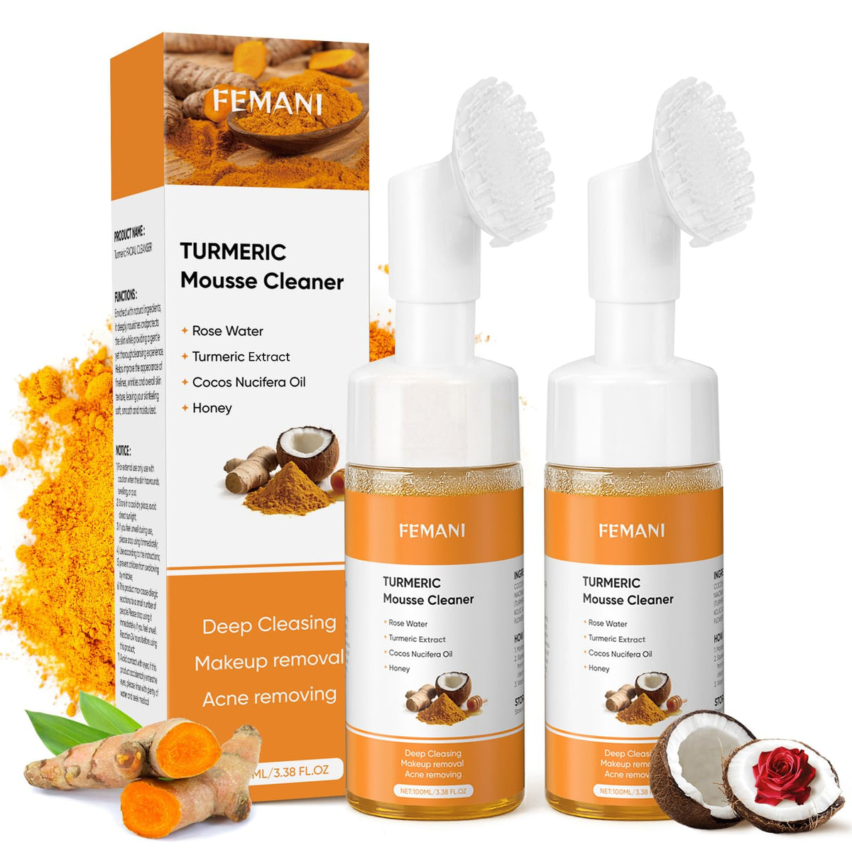 Femani Glow Wash Turmeric Bottle for daily cleansing and nourishment