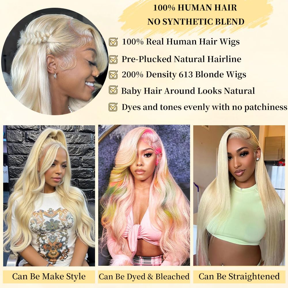 Femca 613 lace front wig 6 deep part for multiple hairstyles