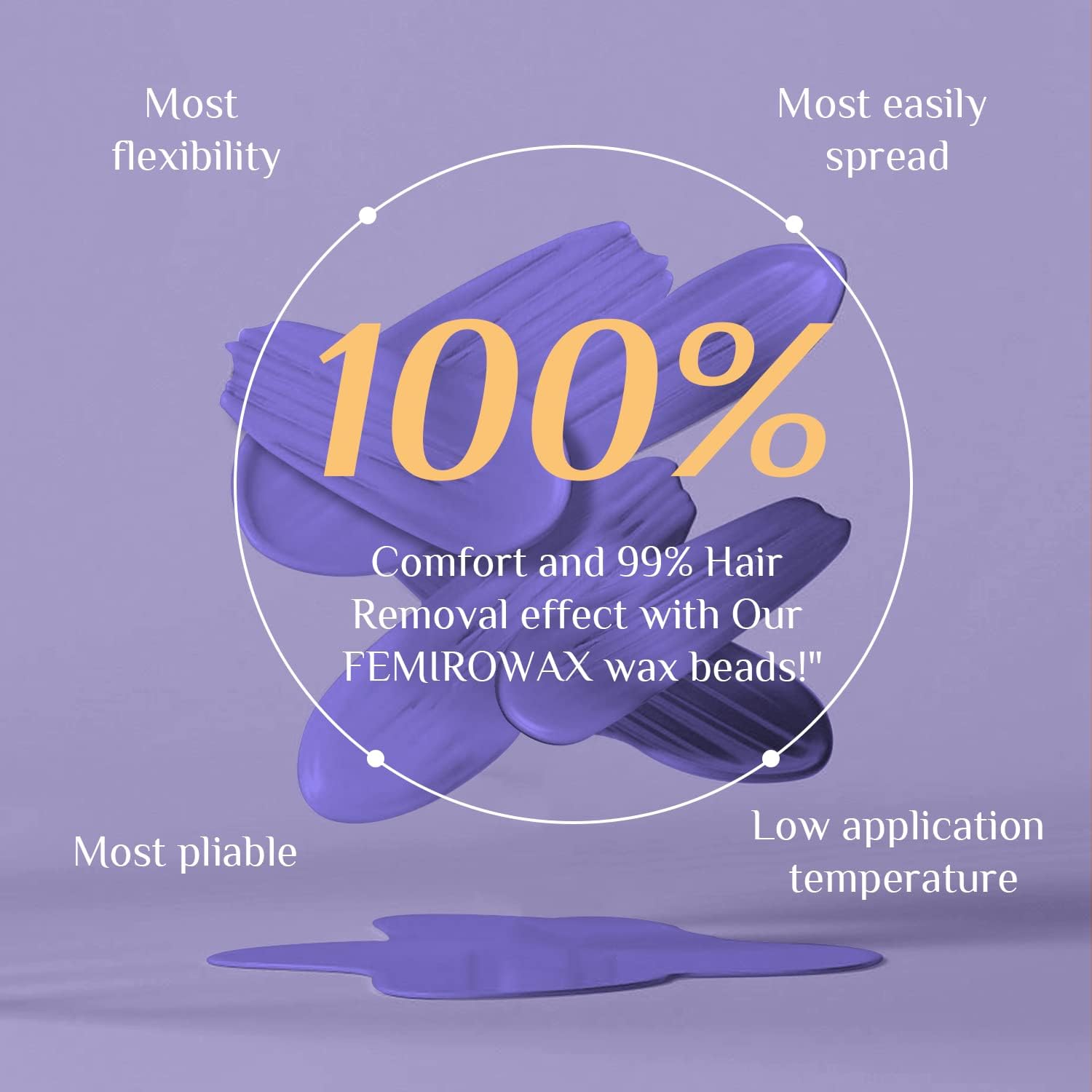 FEMIROWAX lavender-infused beads suitable for sensitive skin and calm sessions