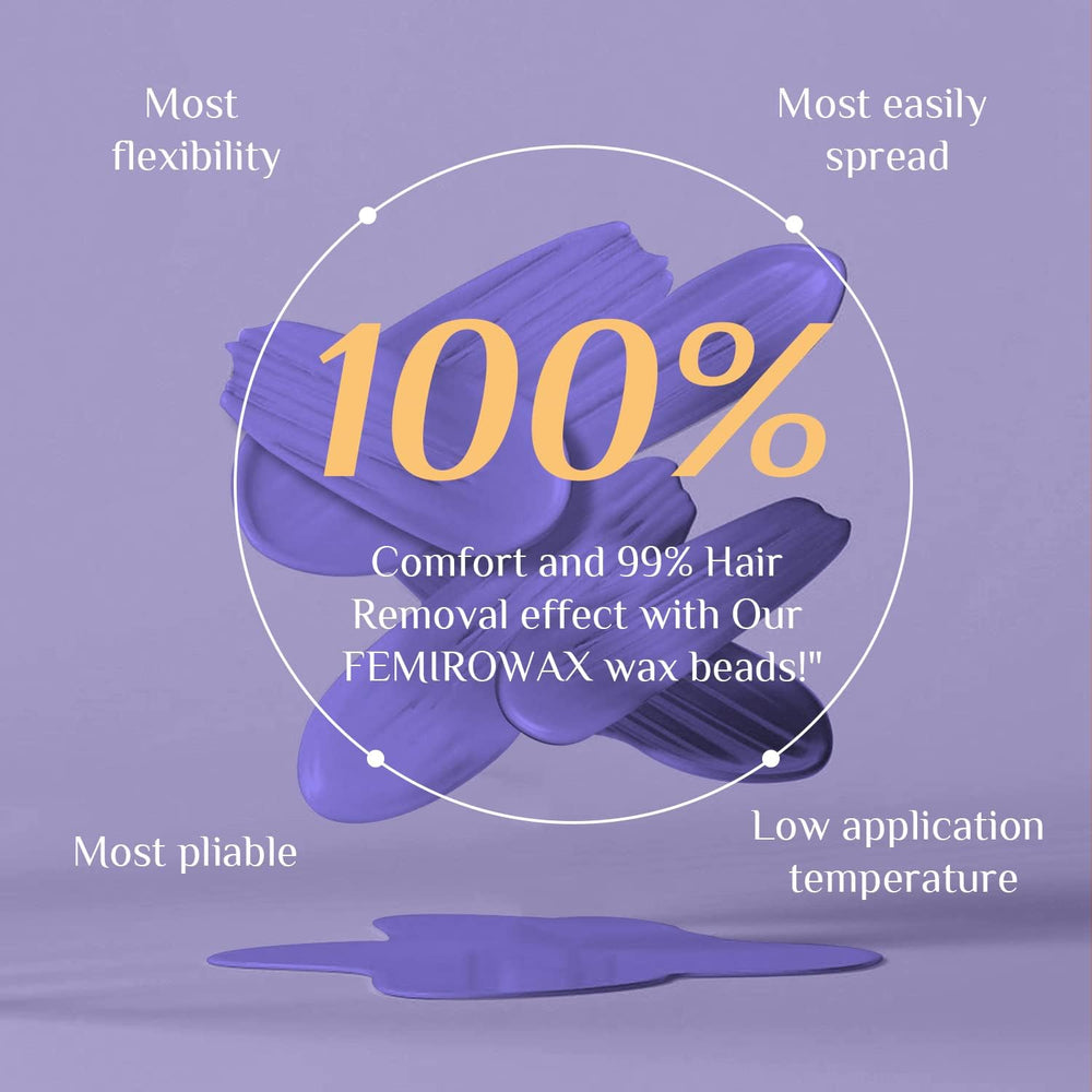 FEMIROWAX lavender-infused beads suitable for sensitive skin and calm sessions