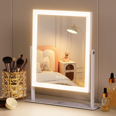 FENCHILIN vanity mirror with lights shows wide panel for even makeup lighting.