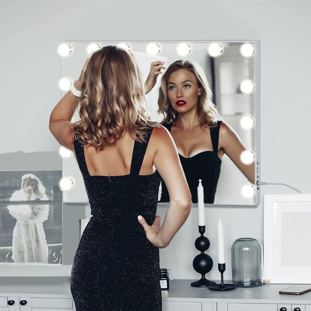FENCHILIN vanity mirror wall hanging option saves space