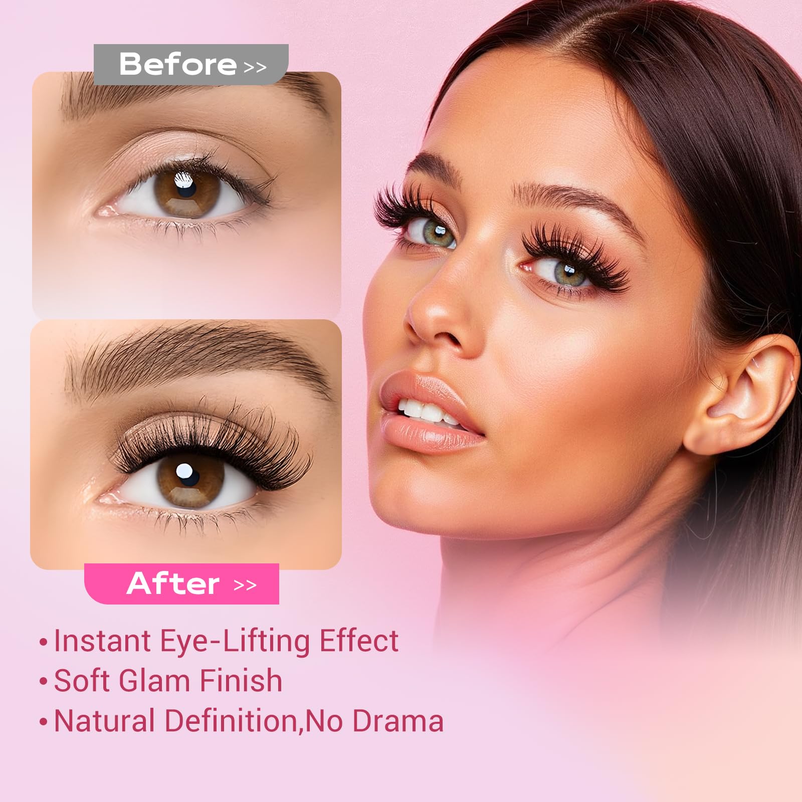 FENG BEAUTY beginner friendly lashes help quick and easy application