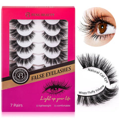 FENG BEAUTY cat eye lashes with wispy fluffy design for lift and definition