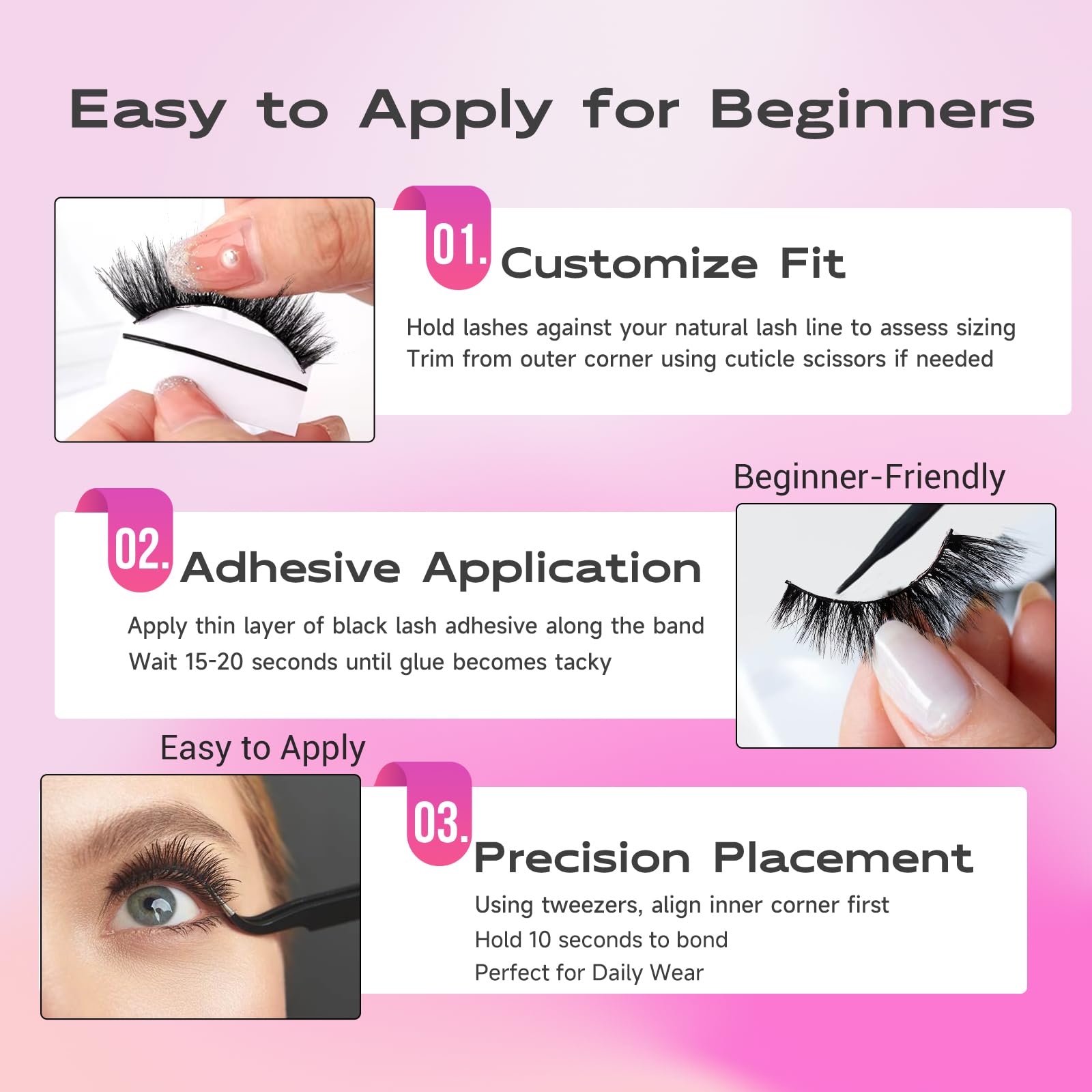 FENG BEAUTY daily glam lashes suitable for work and dates